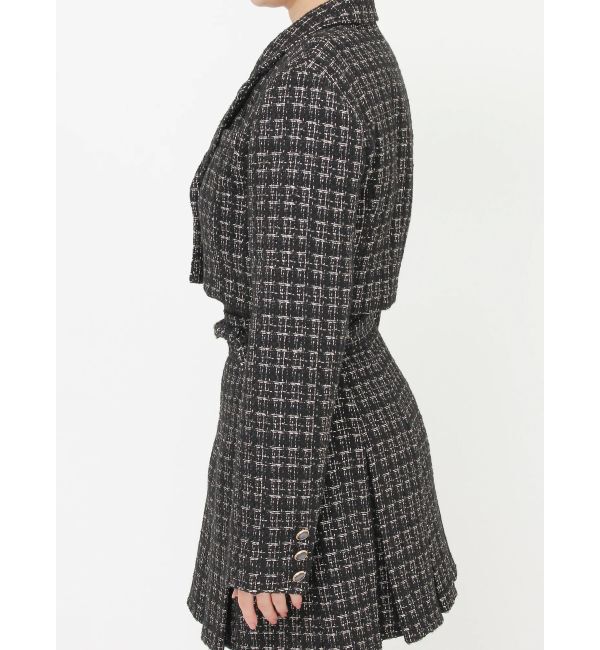 RESEXXY「ツイードクロップドジャケット【セットアップ着用可能】」|テーラードジャケット|