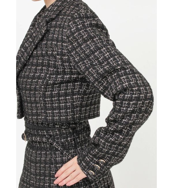 RESEXXY「ツイードクロップドジャケット【セットアップ着用可能】」|テーラードジャケット|