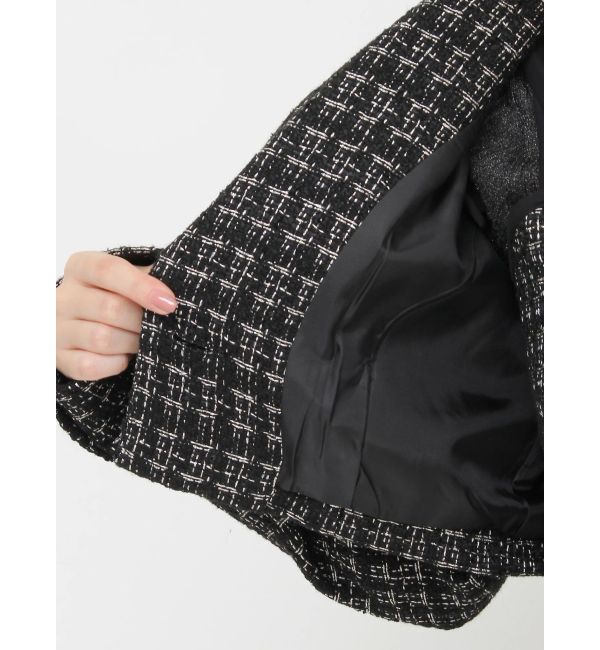 RESEXXY「ツイードクロップドジャケット【セットアップ着用可能】」|テーラードジャケット|