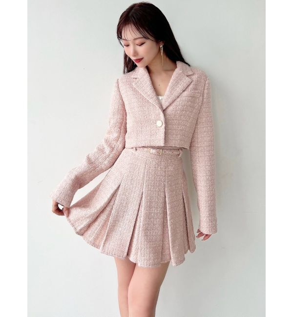 RESEXXY「ツイードクロップドジャケット【セットアップ着用可能】」|テーラードジャケット|