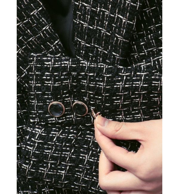 RESEXXY「ツイードクロップドジャケット【セットアップ着用可能】」|テーラードジャケット|