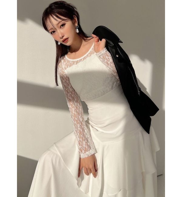 RESEXXY「カップ付きストレッチレーストップス」|Tシャツ・カットソー|