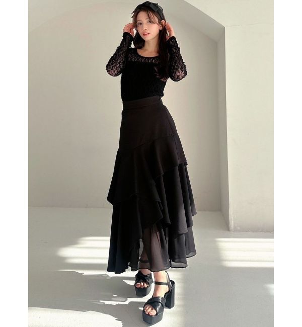 RESEXXY「カップ付きストレッチレーストップス」|Tシャツ・カットソー|