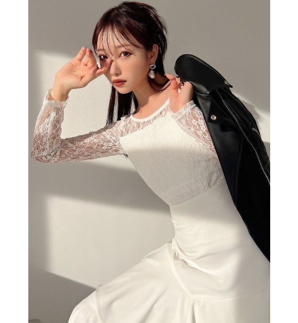 RESEXXY「カップ付きストレッチレーストップス」|Tシャツ・カットソー|