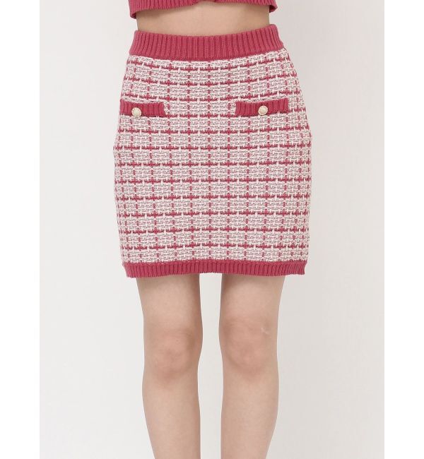 RESEXXY「バイカラーニットミニスカート【セットアップ着用可能】」|スカート|