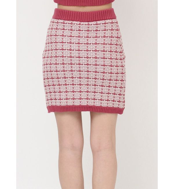 RESEXXY「バイカラーニットミニスカート【セットアップ着用可能】」|スカート|