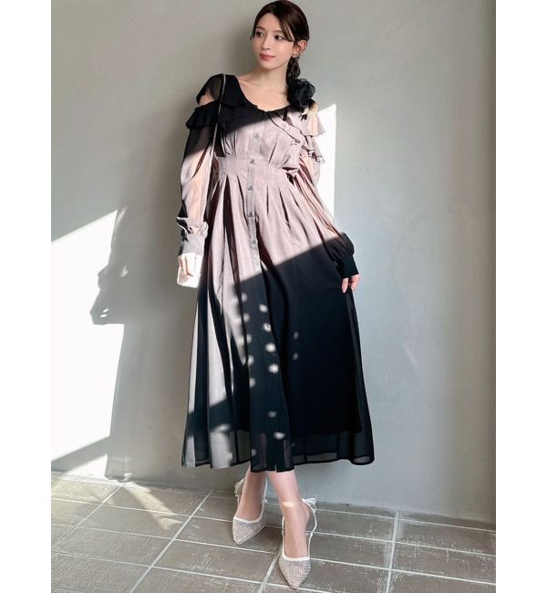 RESEXXY「コルセットシャツフレアワンピース」|ワンピース|