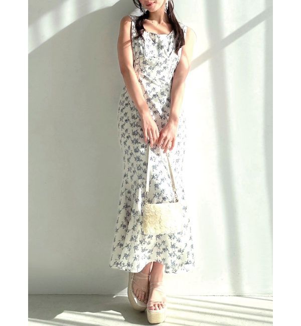 RESEXXY「ピンタックブルームワンピース」|ワンピース|ホワイト