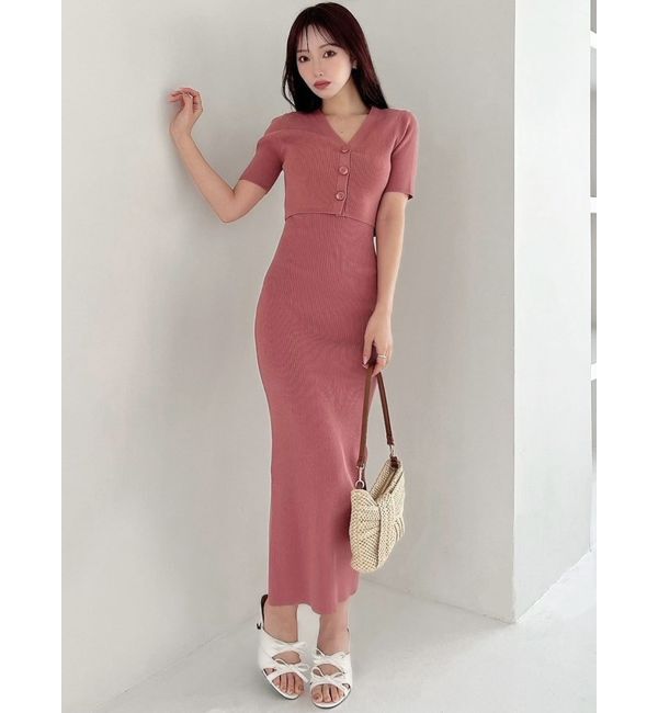 RESEXXY「五分袖ショートカーディガン【セットアップ着用可能】」|カーディガン|