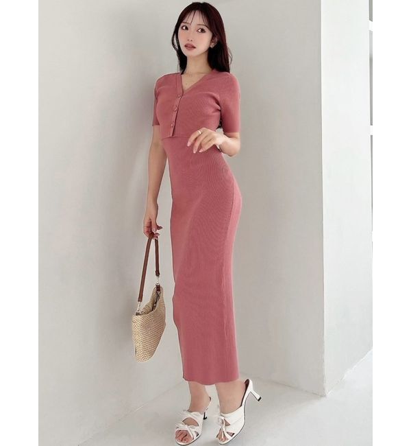 RESEXXY「五分袖ショートカーディガン【セットアップ着用可能】」|カーディガン|