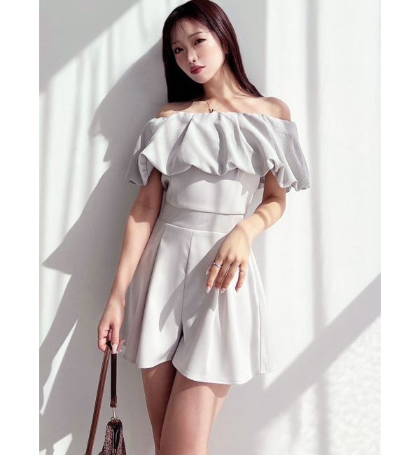 RESEXXY「バルーンオフショルショートコンビネゾン」|オールインワン|