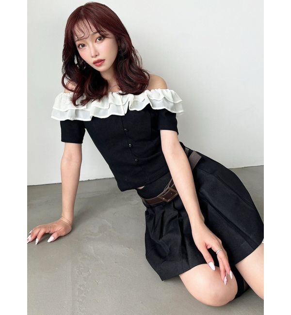 RESEXXY「ローウエストベルトプリーツミニスカート」|スカート|