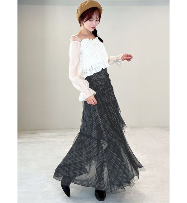 RESEXXY「チュールレイヤードフレアスカート」|スカート|