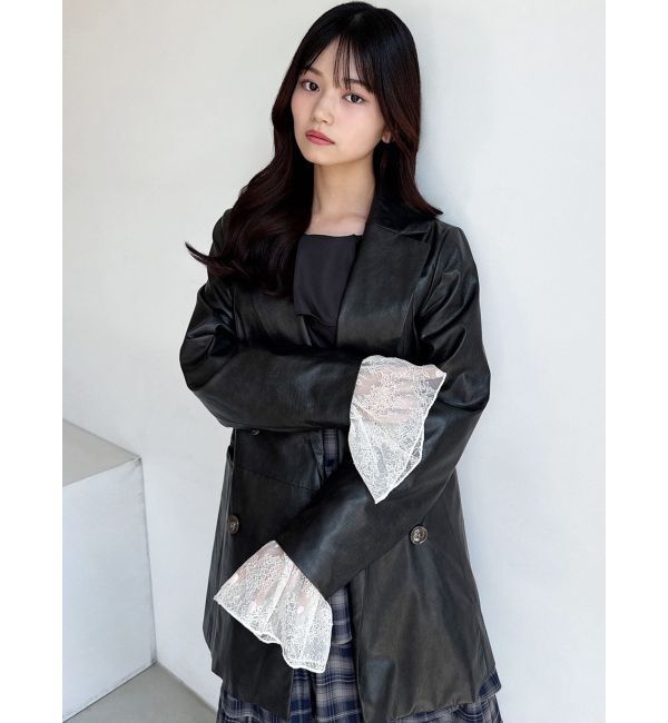 RESEXXY「カフスレースフェイクレザージャケット」|その他|