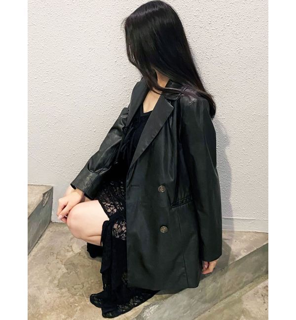 RESEXXY「カフスレースフェイクレザージャケット」|その他|