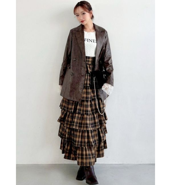 RESEXXY「カフスレースフェイクレザージャケット」|その他|