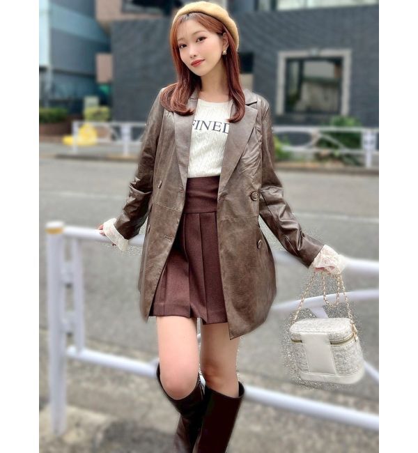 RESEXXY「カフスレースフェイクレザージャケット」|その他|