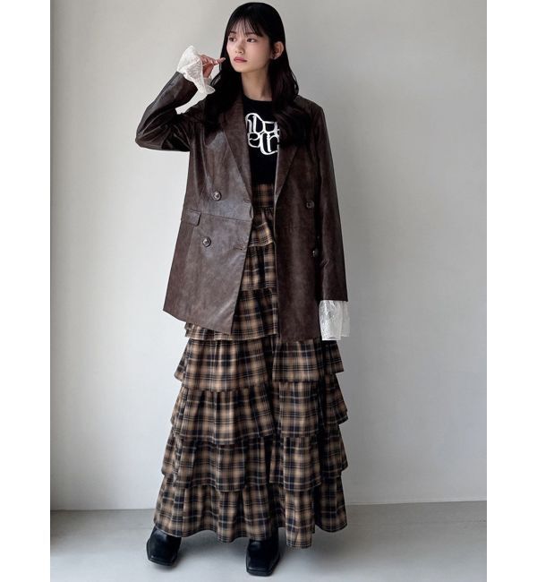 RESEXXY「カフスレースフェイクレザージャケット」|その他|