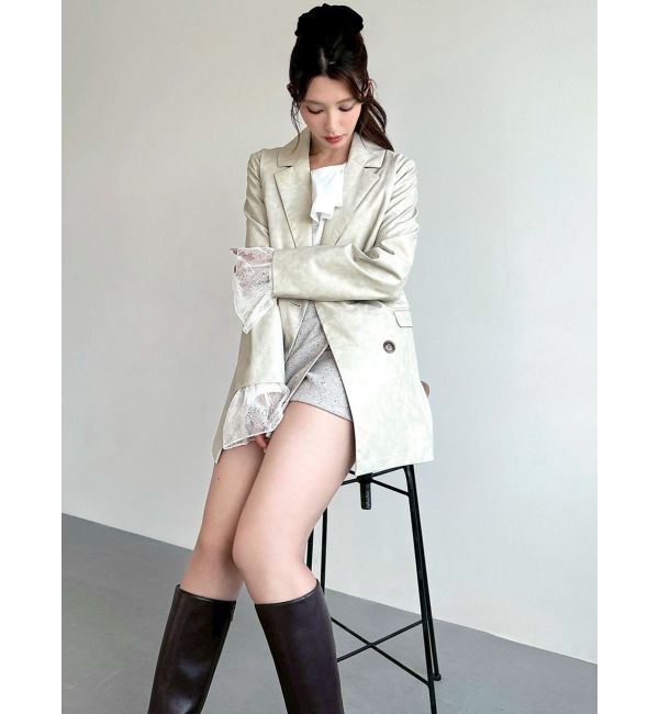 RESEXXY「カフスレースフェイクレザージャケット」|その他|