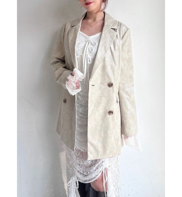 RESEXXY「カフスレースフェイクレザージャケット」|その他|