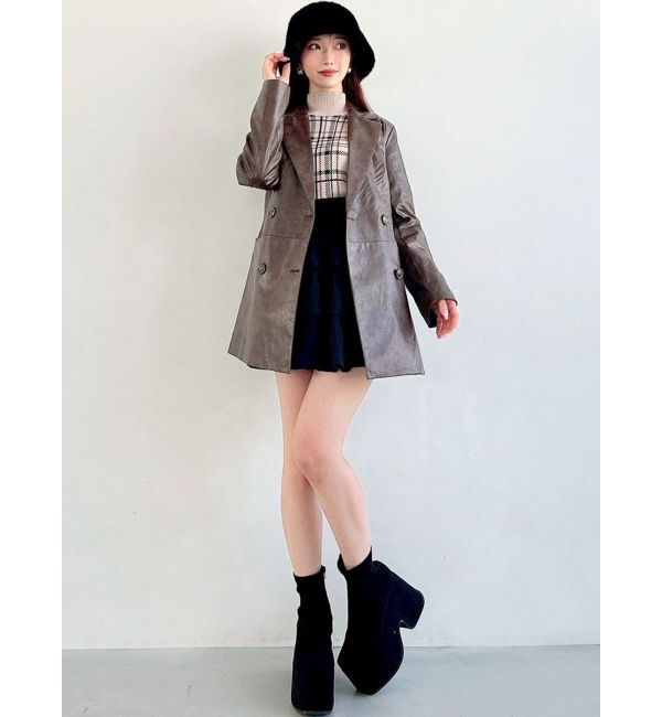 RESEXXY「カフスレースフェイクレザージャケット」|その他|