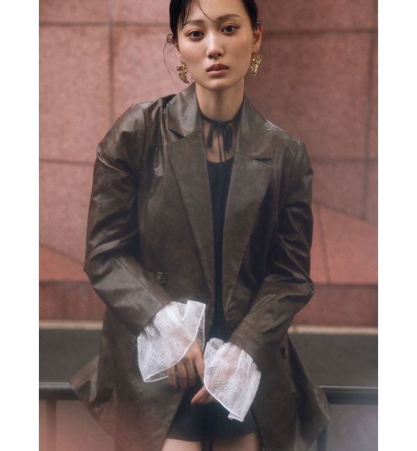 RESEXXY「カフスレースフェイクレザージャケット」|その他|