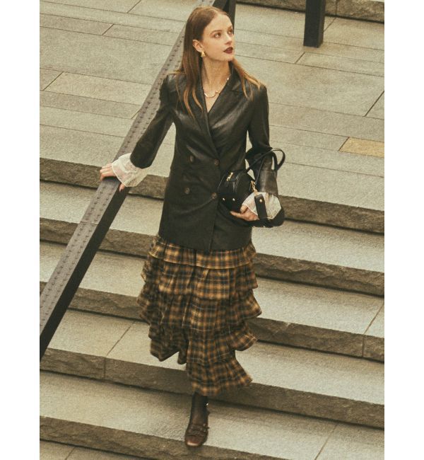 RESEXXY「カフスレースフェイクレザージャケット」|その他|