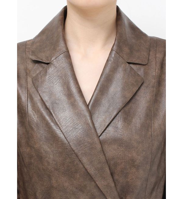 RESEXXY「カフスレースフェイクレザージャケット」|その他|