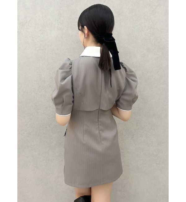 dazzlin「ジャケットライクレイヤードミニワンピース」|ワンピース|