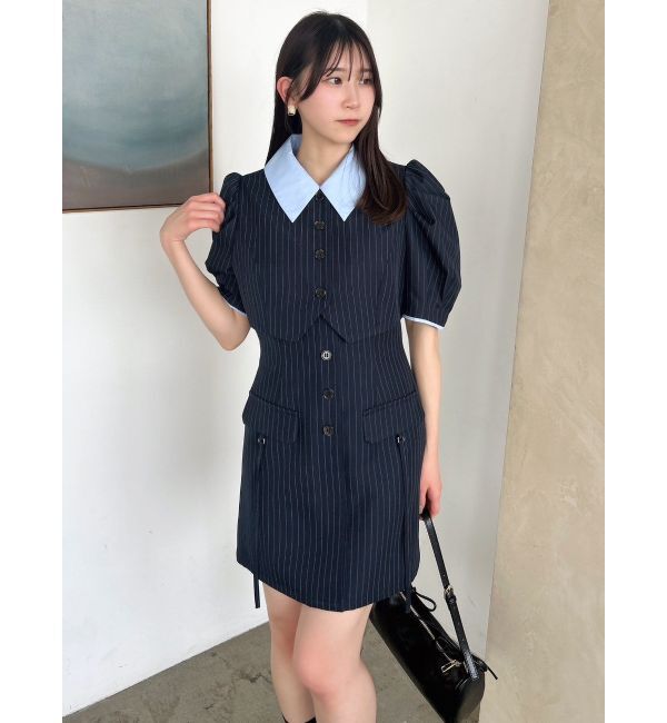 dazzlin「ジャケットライクレイヤードミニワンピース」|ワンピース|