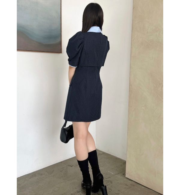 dazzlin「ジャケットライクレイヤードミニワンピース」|ワンピース|