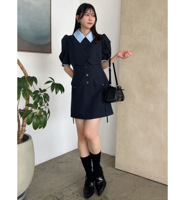 dazzlin「ジャケットライクレイヤードミニワンピース」|ワンピース|