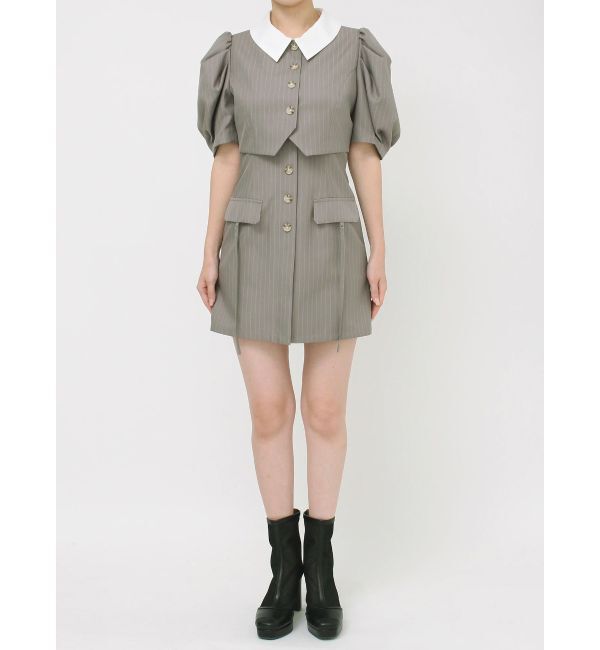 dazzlin「ジャケットライクレイヤードミニワンピース」|ワンピース|