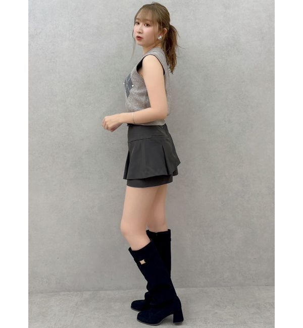 dazzlin「【セットアップ対応】レイヤードスカートパンツ」|スカート|