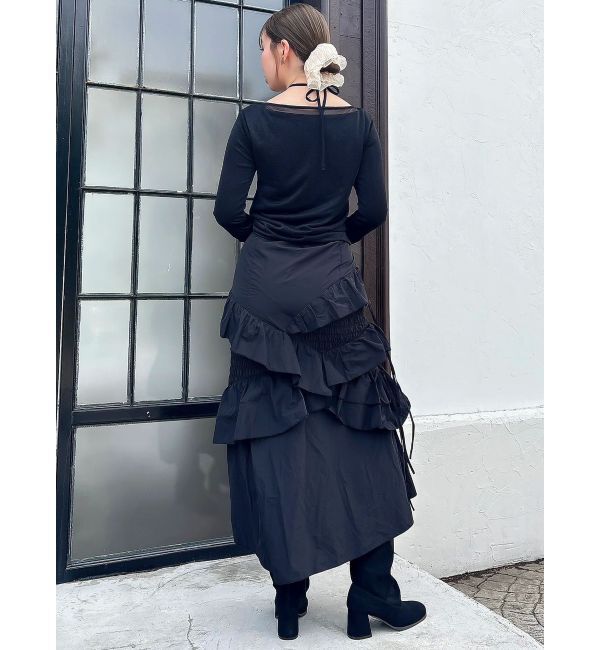 dazzlin「ランダムフリルギャザースカート」|スカート|