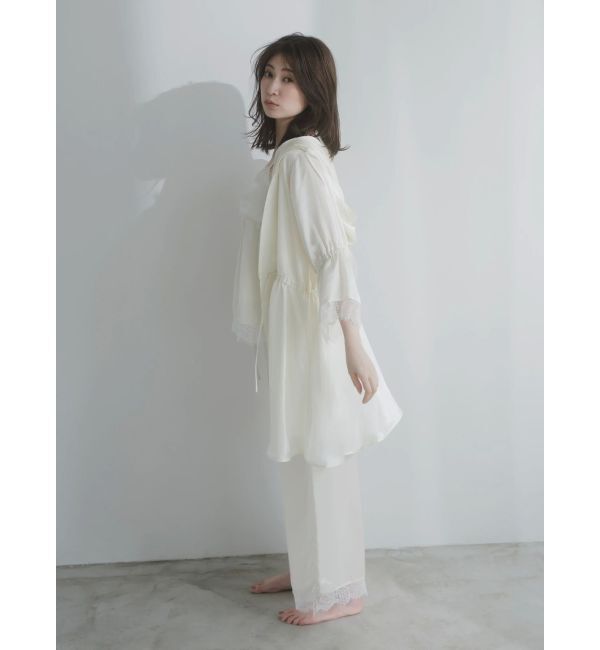 dazzlin「【吉田朱里】シルクフードヘアカバーガウン」|ルームウェア|