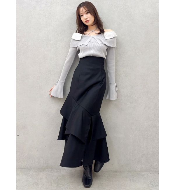 dazzlin「2WAYシャツドッキングニットトップス」|ニット・セーター|