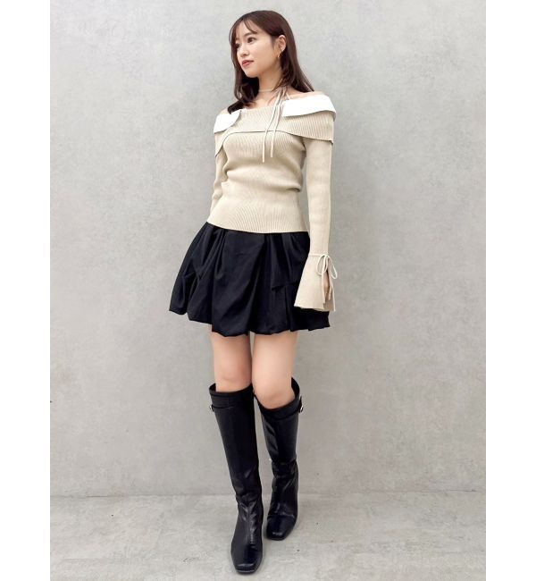 dazzlin「2WAYシャツドッキングニットトップス」|ニット・セーター|