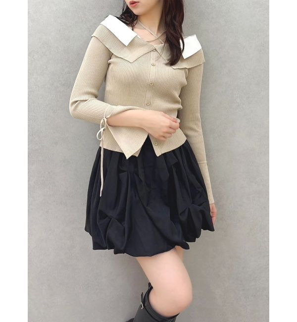 dazzlin「2WAYシャツドッキングニットトップス」|ニット・セーター|