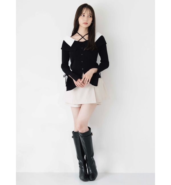 dazzlin「2WAYシャツドッキングニットトップス」|ニット・セーター|