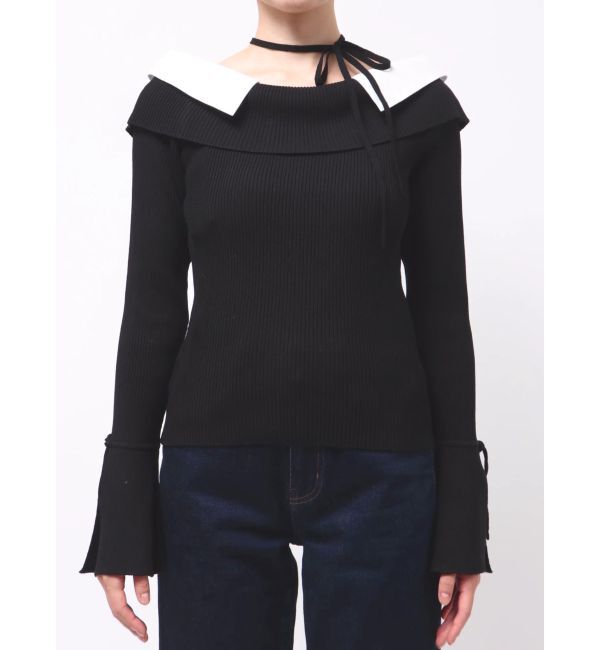 dazzlin「2WAYシャツドッキングニットトップス」|ニット・セーター|