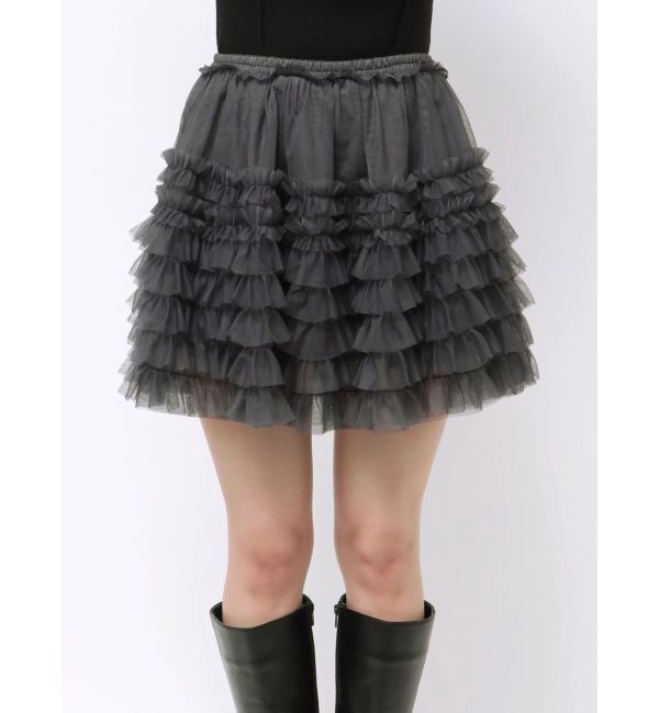 dazzlin「ボリュームフリルチュールミニスカート」|スカート|