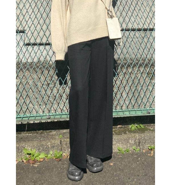 EMODA「ワイドタックロングパンツ」|その他|ブラック