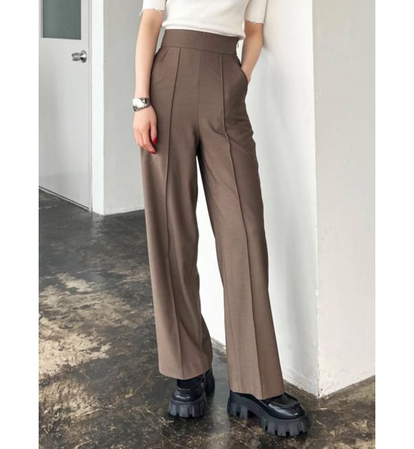 EMODA「センターラインルーズパンツ」|その他|ブラウン