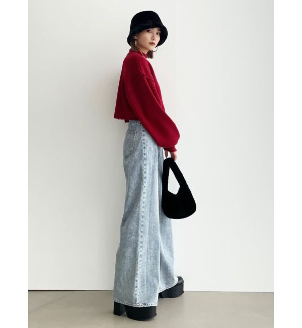 EMODA「タックハイウエストルーズジーンズ」|デニム|