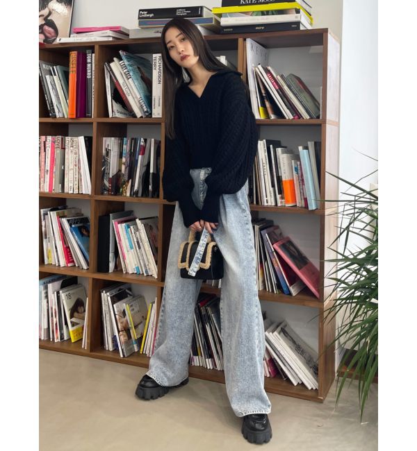 EMODA「タックハイウエストルーズジーンズ」|デニム|