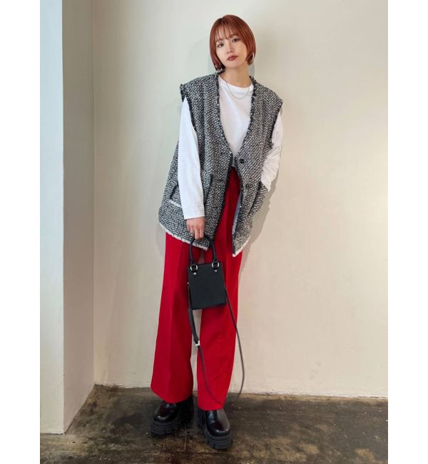 EMODA「ワイドベルトハイウエストルーズパンツ」|その他|