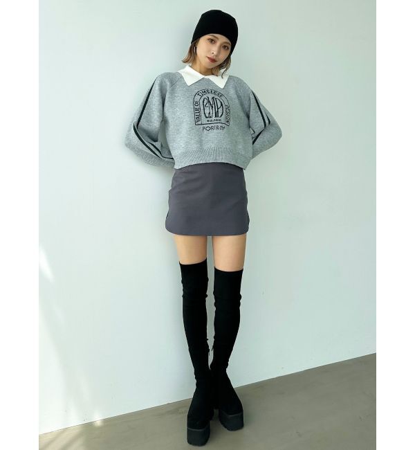 EMODA「ストレッチカーブミニスカート」|スカート|