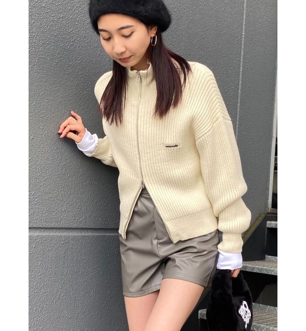 EMODA「フェイクレザーショートパンツ」|キュロット|