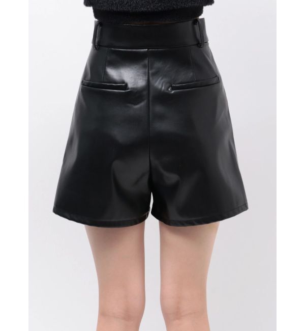 EMODA「フェイクレザーショートパンツ」|キュロット|